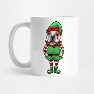 Bulldog Christmas Elf Mug